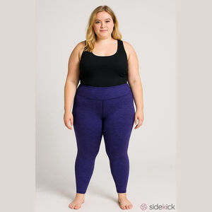 Marc NY XXL Leggings Purple Black Performance